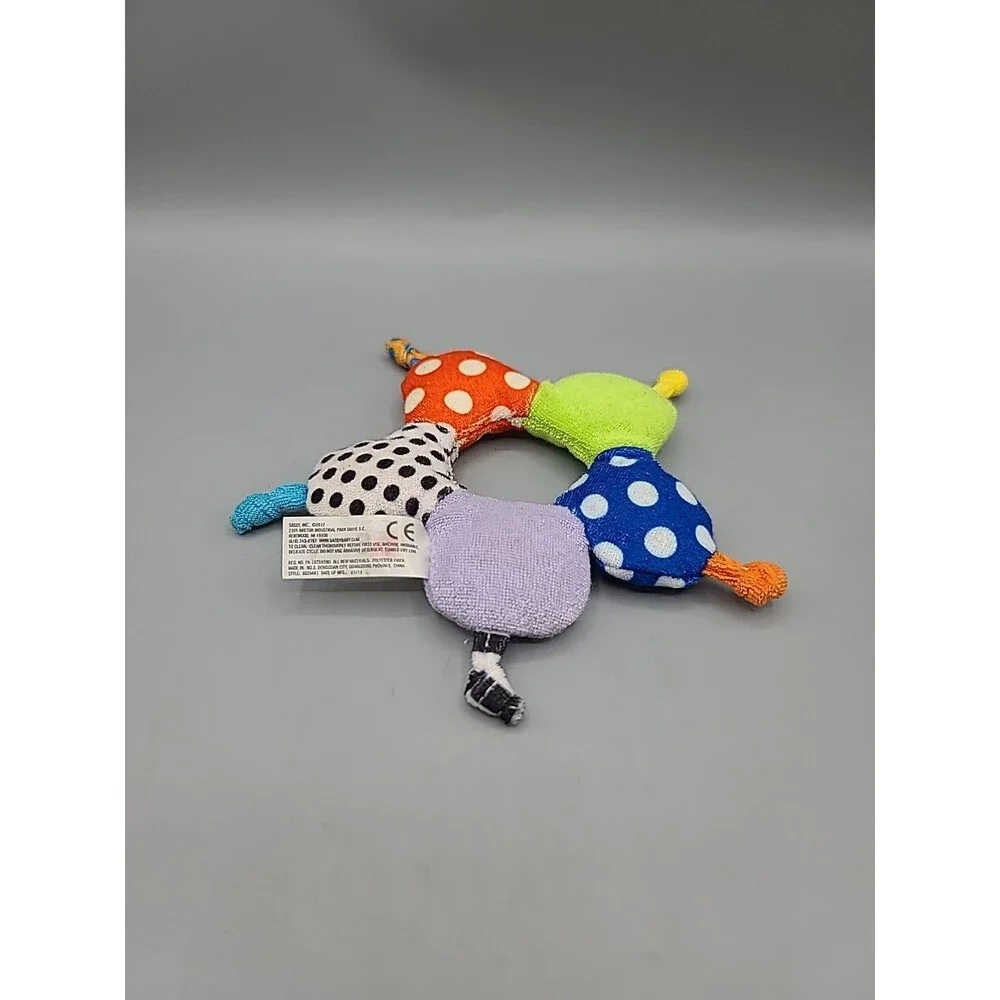 Baby Toys Bundle 4 Soft Plush Rattles Teethers Sensory Variety